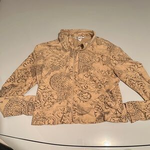 Vintage Artistic Beige and Black Jacket